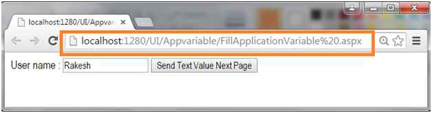 Fill application variable value